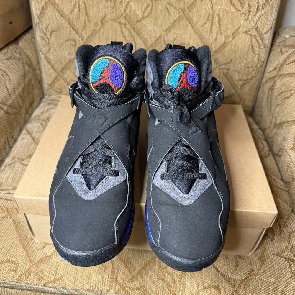 Nike Jordan Air Jordan 8 Retro Aqua Black Blue 2015 305381-025 Men's Size 11